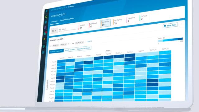  Data dashboard on a laptop screen